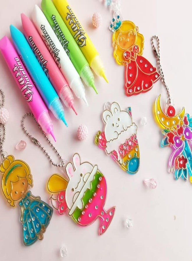 MUREN® DIY Crystal Pendant Craft Kit, 6 Pendants, 6 Colored Pencils, Beads, Strings, 3+ Years - Image 5